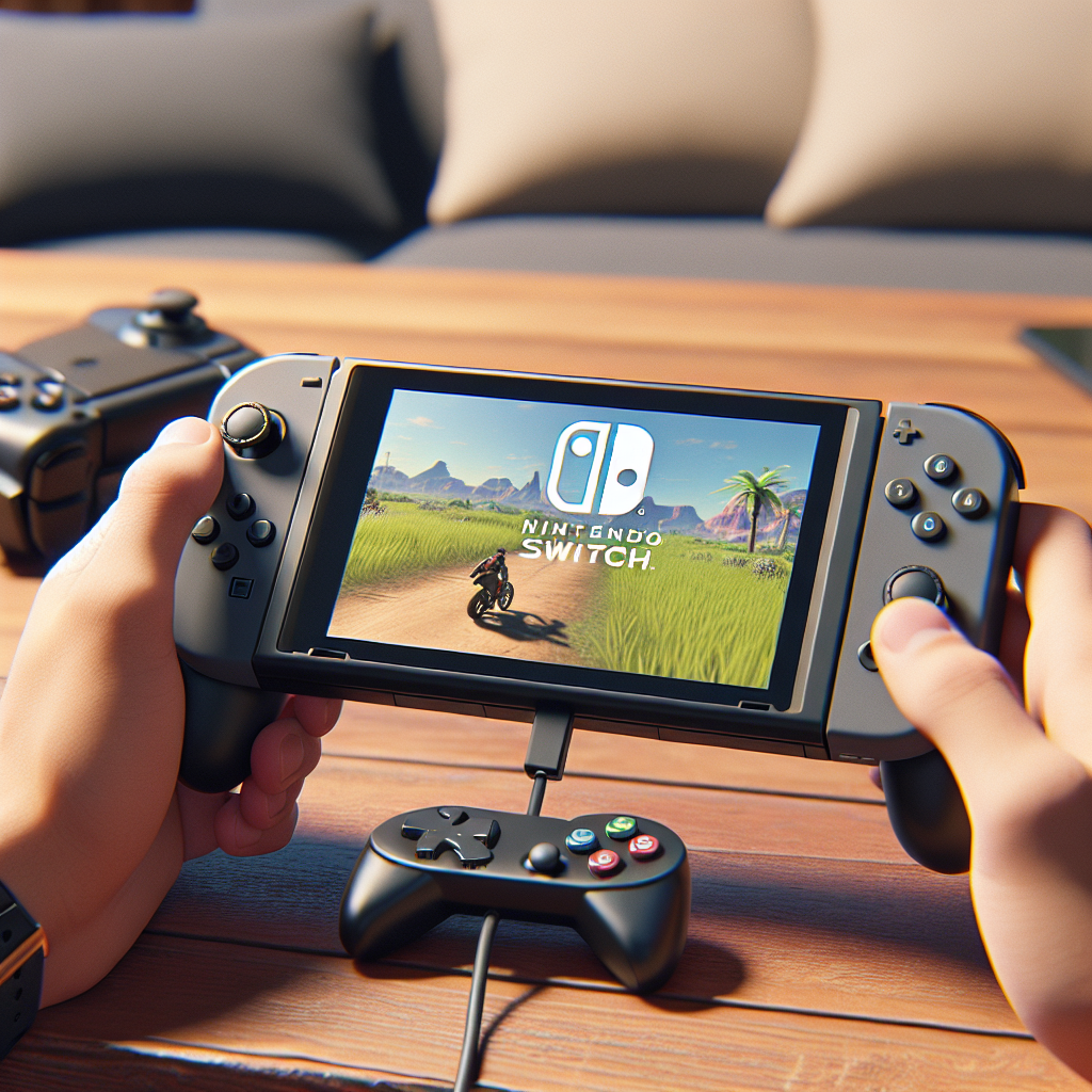 "Pengguna Nintendo Switch yang sedang menguji kontroler pihak ketiga, menunjukkan berbagai pilihan kontroler dan konsol Nintendo Switch dalam artikel Dapatkah Saya Menggunakan Kontroler Pihak Ketiga dengan Nintendo Switch?"