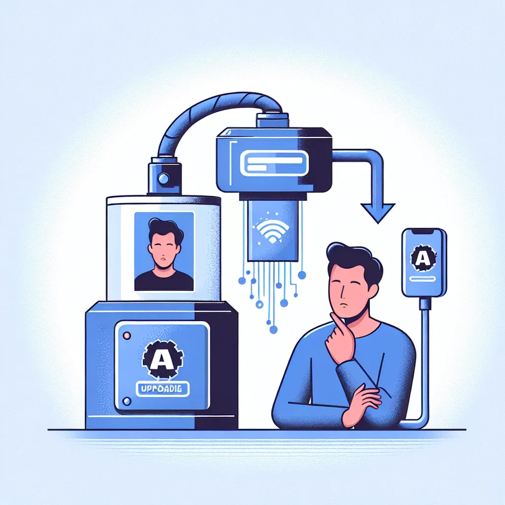 "Ilustrasi swafoto yang diunggah ke generator AI, menyoroti implikasi privasi dan keamanan data pribadi dalam konteks teknologi modern."